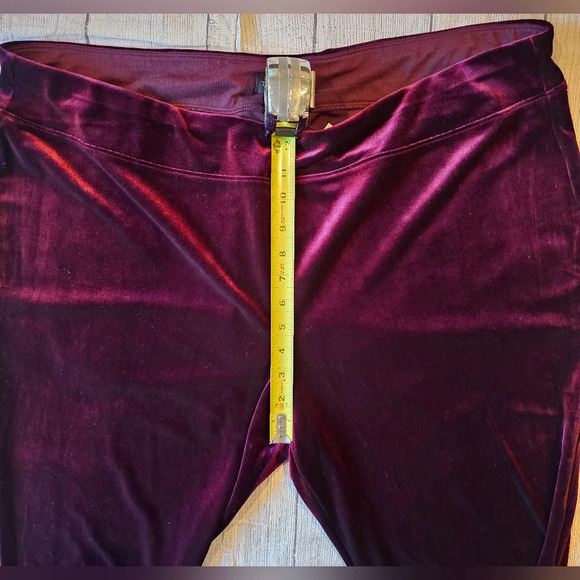 Talbots Plus •Size 22W• Pull On Velveteen Burgundy Pants Career Casual •New Tag• - Picture 4 of 11